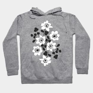 White flowers. Hepatica Hoodie